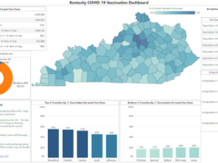 Screenshot of state's new vaccination dashboard